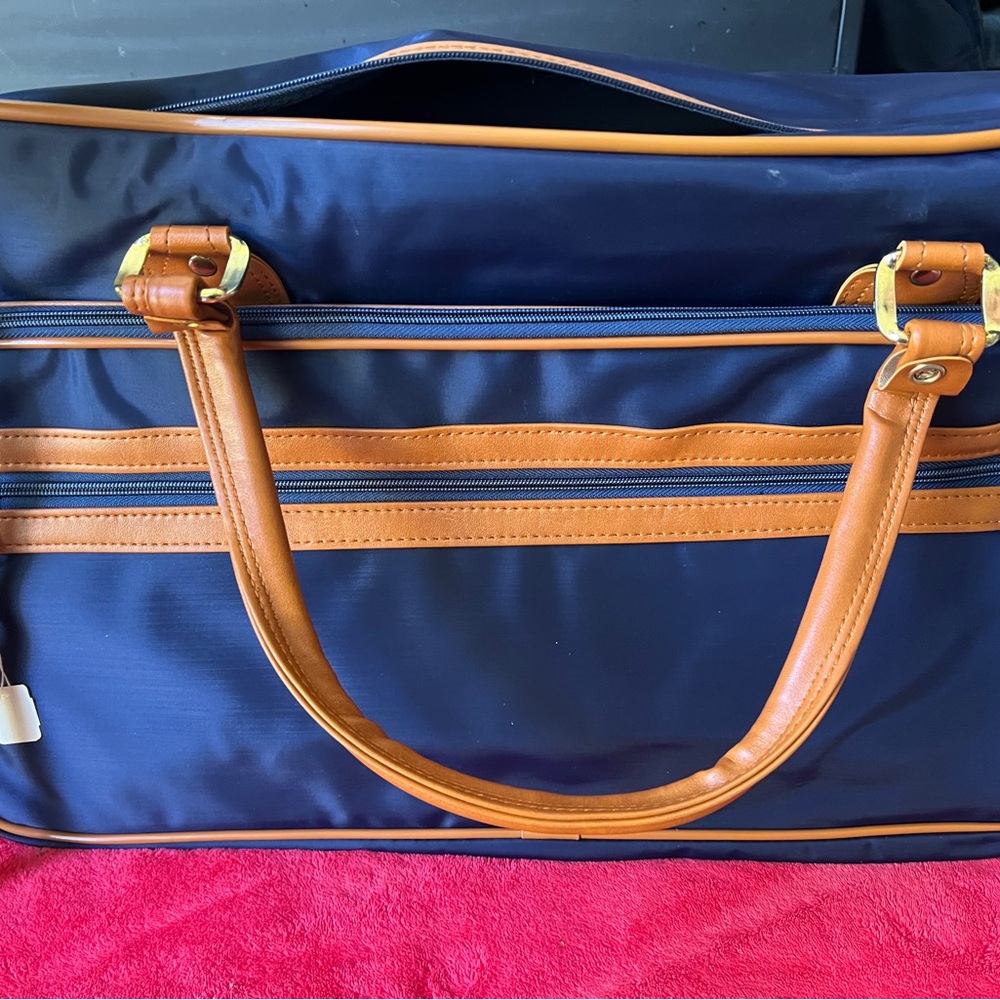Ralph Lauren Blue and Brown Messenger Bag - Picture 5 of 10